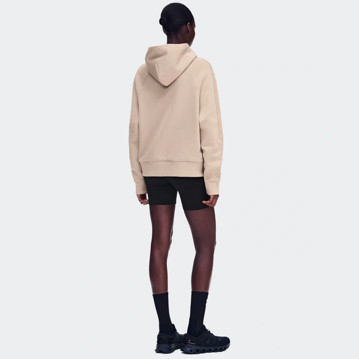 On Women's Focus Tech Zip Hoodie Desert 1WF30370603