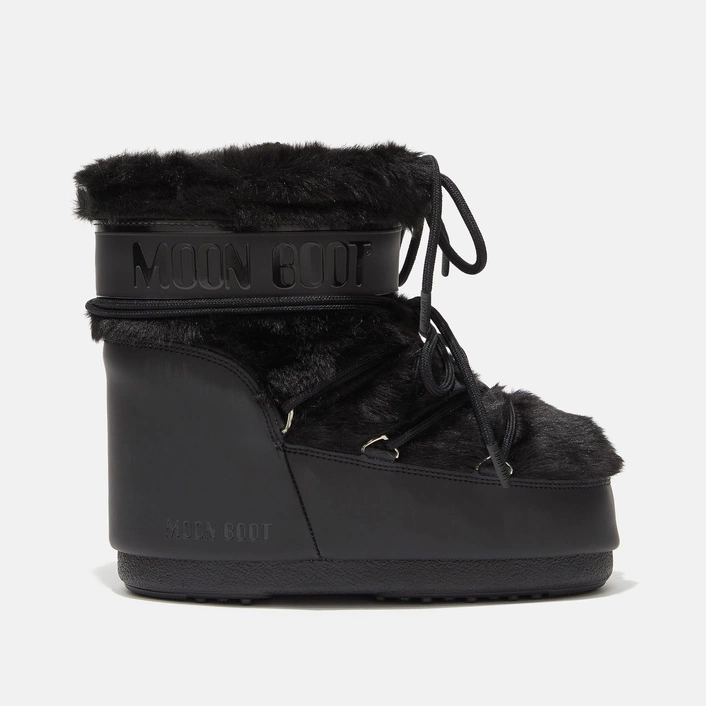 MOON BOOT CLASSIC LOW FAUX FUR BLACK 14093900 001