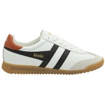 Gola Classics Men's Torpedo Leather Trainers CMB622WX White/Black/Moody Orange