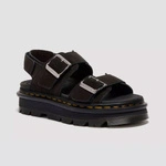 Dr. Martens Platform Sandals Zebzag Suede Women's Black 42689001