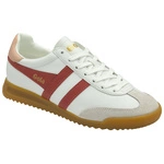 Gola Women's Torpedo Leather Trainer CLB622WU White/Clay/Pearl Pink
