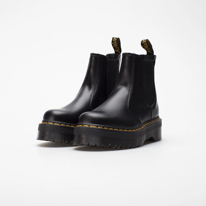 Dr. Martens platform Chelsea boots 2976 Quad Polished Smooth black 24687001