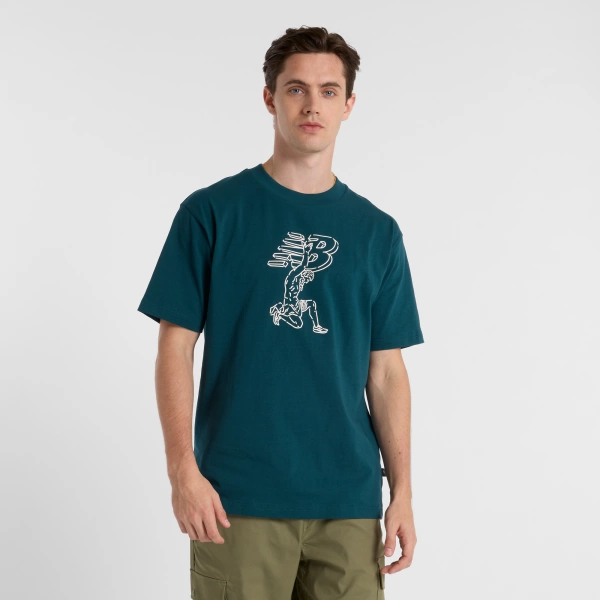 New Balance Men's Green T-shirt MT51978DOE