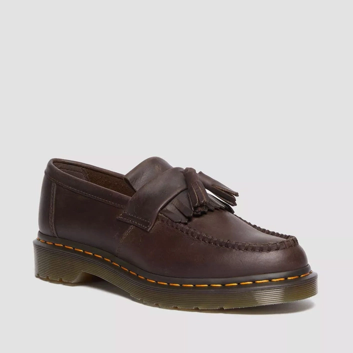 Dr. Martens Tassel Loafers Adrian Crazy Horse Dark Brown 30917201