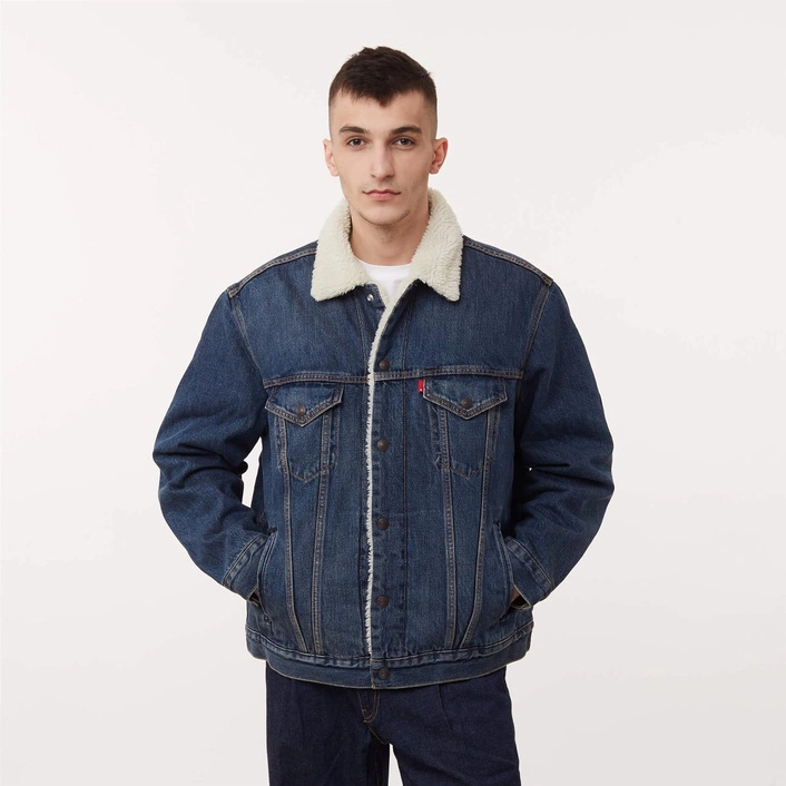 Levi's VINTAGE FIT SHERPA TRUCKER Dark Blue