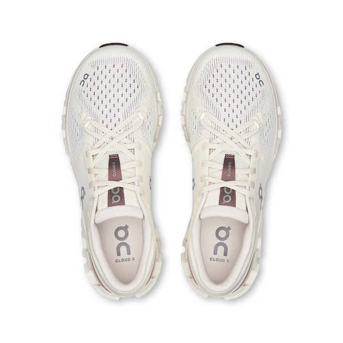 On Cloud X 4 Women's Sports Shoes Ivory-Heron 3WE30074740