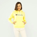 Champion WMNS ORGANIC COTTON BLEND SCRIPT LOGO HOODIE YELLOW
