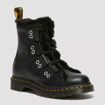 Dr. Martens women's fur-lined boots 1460 Milled Nappa black 31876001