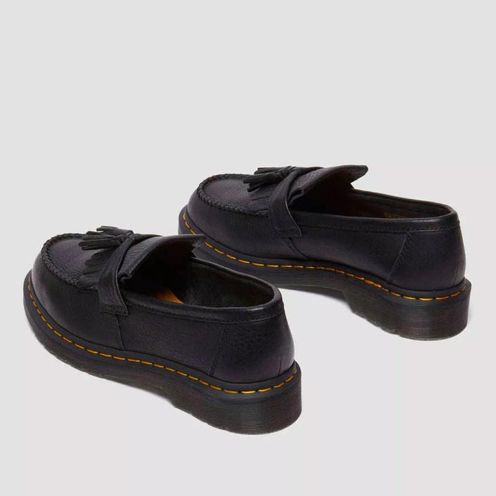 Dr. Martens Tassel Loafers Adrian Yellow Stitch Ambassador Black 31997001