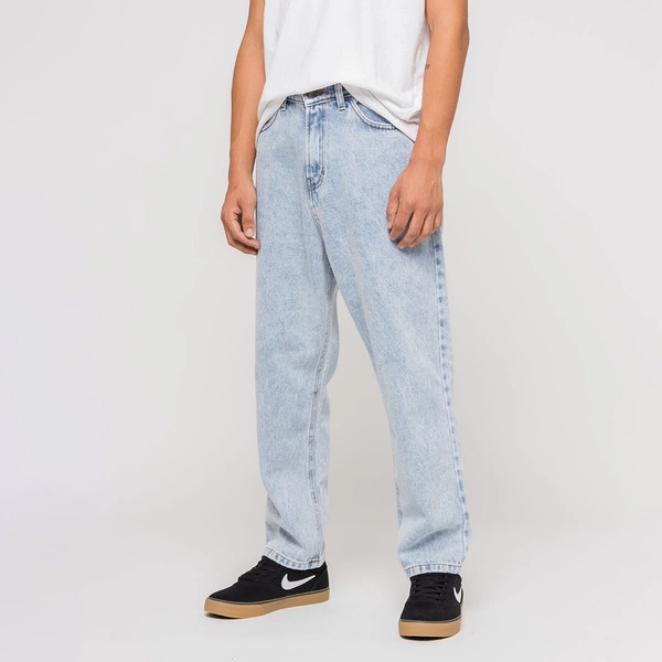 Kaotiko Regular Cropped Denim Acid Trousers