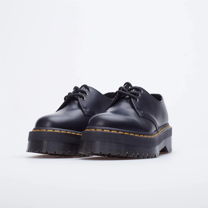 Dr. Martens platform shoes 1461 Quad Polished Smooth black 25567001