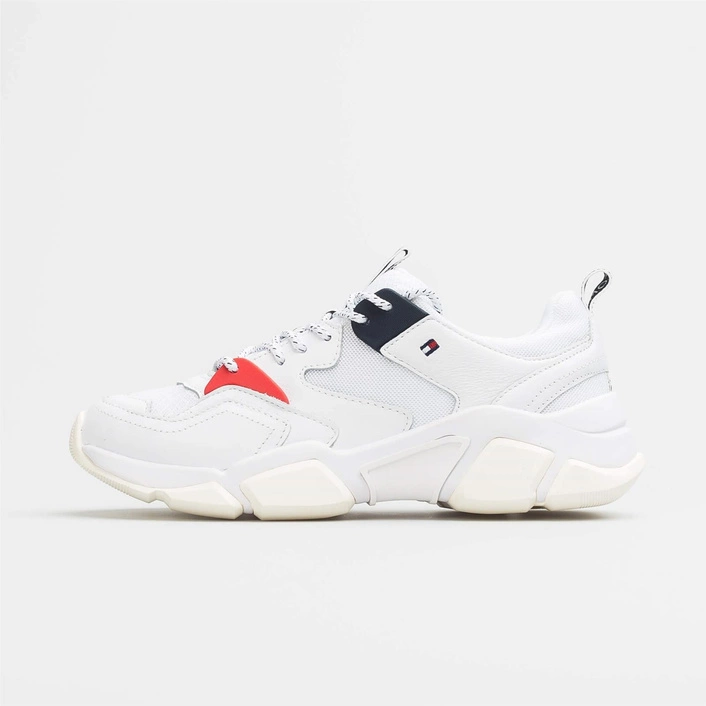 Tommy Hilfiger WMNS Chunky Mixed Textile Trainer White