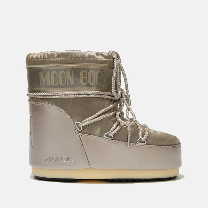 MOON BOOT ICON LOW GLANCE PLATINUM SATIN