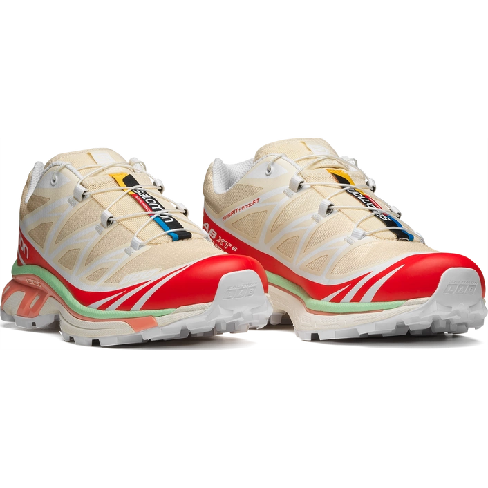 Salomon XT-6 XT-6 Shortbread/Poppy Red/Green Ash