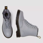 Dr. Martens fur-lined boots 1460 Serena Virginia light grey 31301775