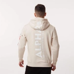 Alpha Industries Back Print Hoody JET STREAM WHITE