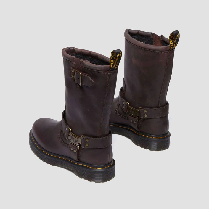 Dr. Martens Biker Boots Anistone Hi Dark Brown 31901201