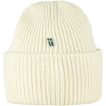 Fjällräven 1960 Logo Hat Chalk White – classic two-layer beanie in wool and organic cotton