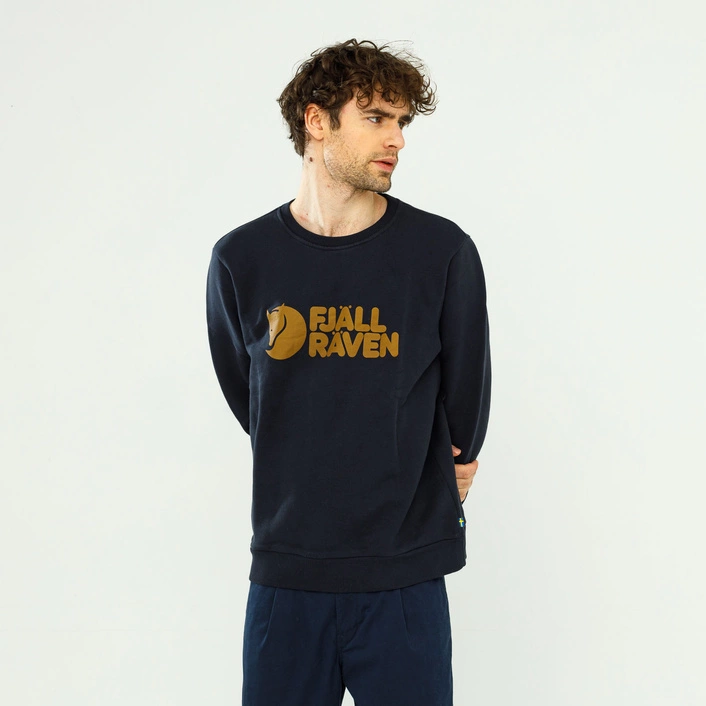 Fjällräven Logo Sweater M F84142555 Dark Navy