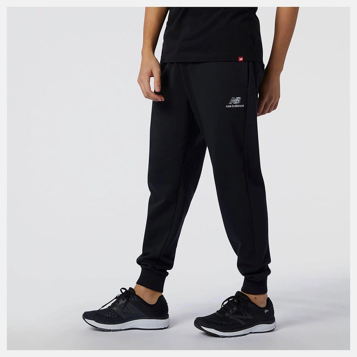 New Balance ESSENTIALS EMBROIDERED PANTS BLACK