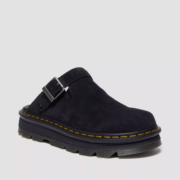 Dr. Martens Platform Mules Zebzag Slingback Suede Black 31657001