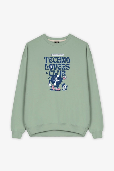 Kaotiko Techno Lovers Club Fresh Green Sweatshirt AP022-01-M002