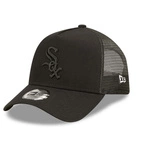 New Era Chicago White Sox Tonal Mesh Black A-Frame Trucker Cap