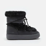 MOON BOOT LTRACK LOW BLACK FAUX-FUR BOOTS 80D2450130N001