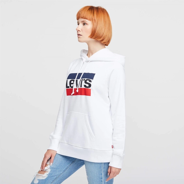 Levi's WMNS Graphic SPORT HOODIE Marshmallow