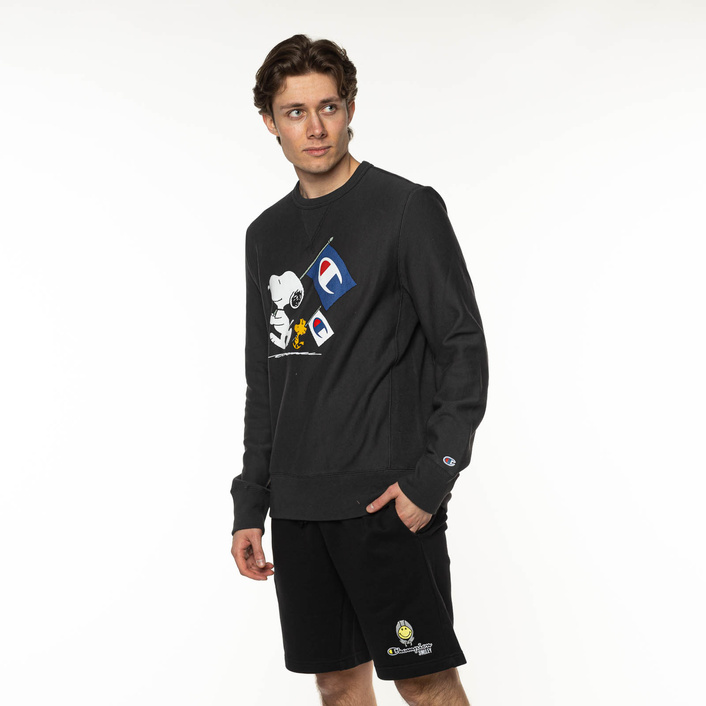 CHAMPION X Peanuts Crewneck Sweatshirt FADED BLACK