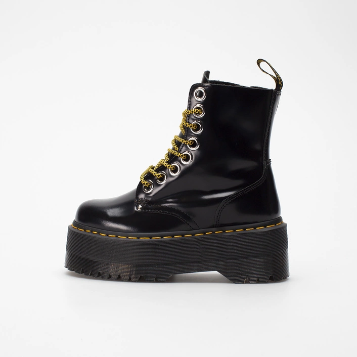 Dr. Martens JADON PLATFORM BOOTS BLACK POLISHED SMOOTH 15265001