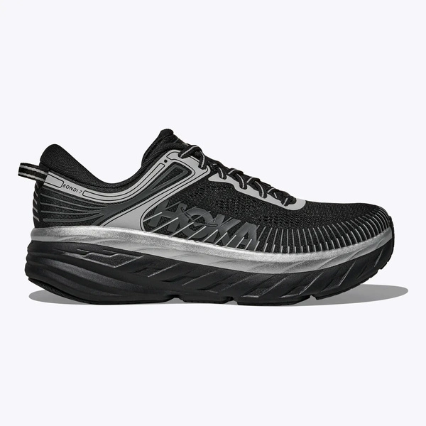 HOKA Bondi 7 Men's Running Shoes Black / Stardust