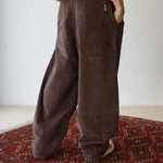 Kaotiko Wide Leg Freedom Brown Pants AR024-01-K002