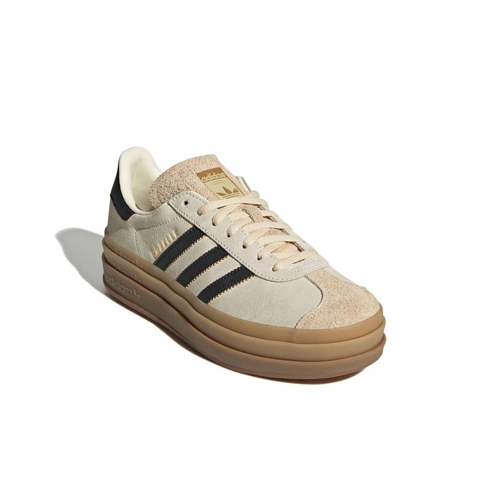 Adidas Gazelle Bold Crew White/ Core Black/ Sand Strata JS3892