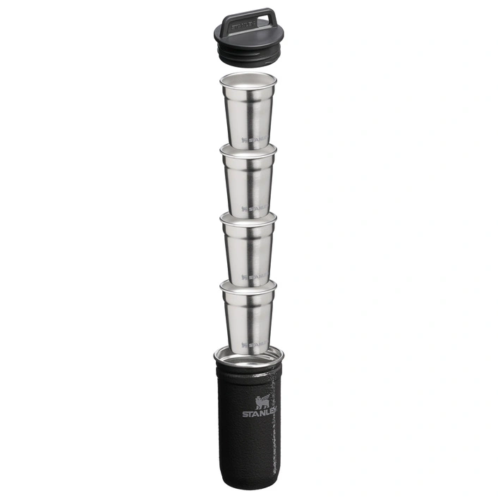 Stanley Metal Shot Glasses in Case Pre-party Hammertone Black