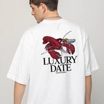 Kaotiko Luxury Date Organic Cotton White T-shirt AR021-01S-G002