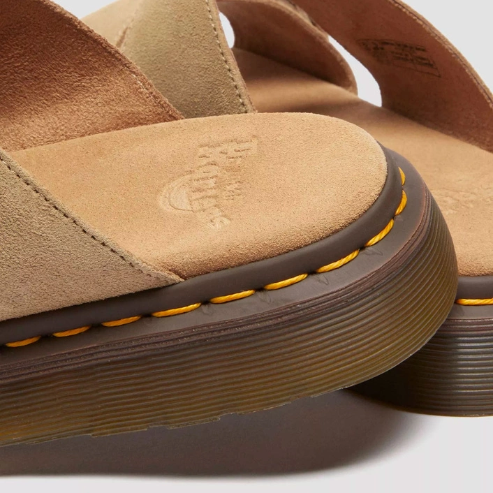 Dr. Martens Slides Josef Suede Light Brown 41083200