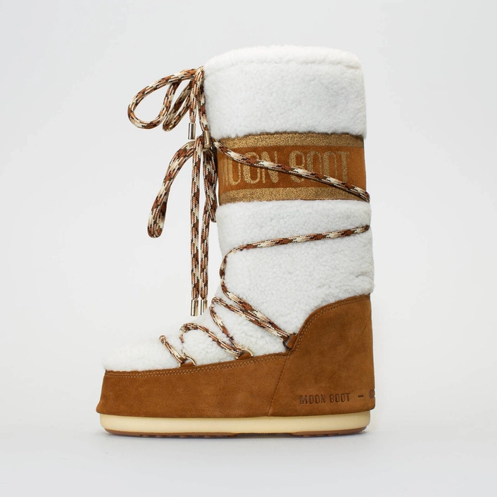 MOON BOOT ICON CREAM SHEARLING BOOTS 14026100001