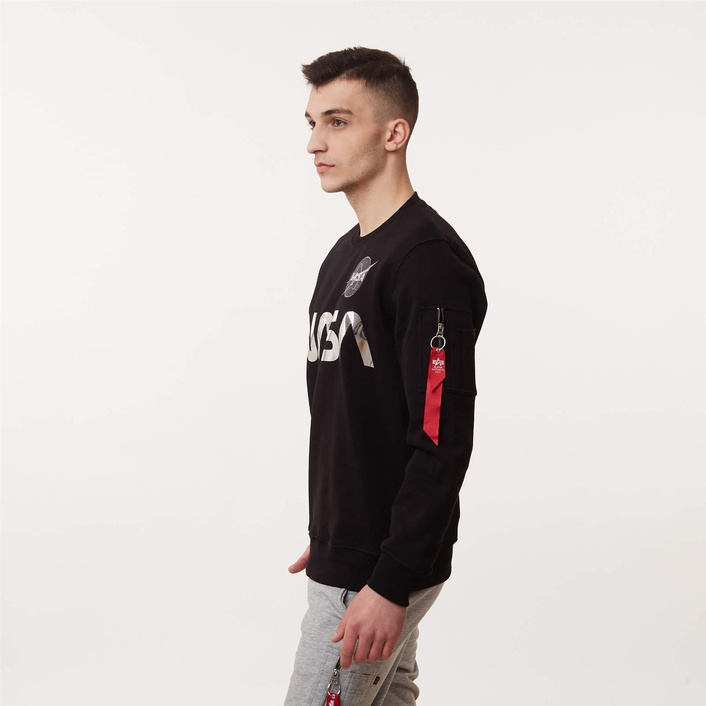 Alpha Industries NASA REFLECTIVE SWEATER BLACK/CHROME