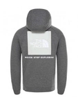 The North Face Raglan Red Box Hoodie Grey