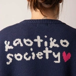 Kaotiko Navy Mushroom Sweater