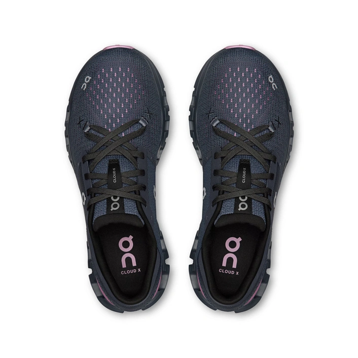 On Cloud X 4 Women's Sports Shoes Navy Sakura 3WE30074741