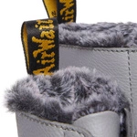 Dr. Martens fur-lined boots 1460 Serena Virginia light grey 31301775