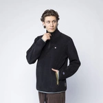 Champion C LOGO HALF ZIP-UP VELOUR SWEATSHIRT BLACK