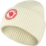 Fjällräven 1960 Logo Hat Chalk White – classic two-layer beanie in wool and organic cotton