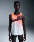 On Running RACE SINGLET Flame-White 1ME10011204