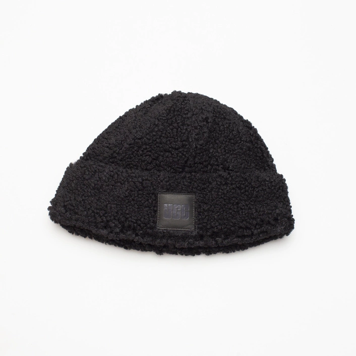 UGG W SHERPA CUFF BEANIE BLACK