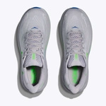 HOKA Clifton 10 Men's Running Shoes Ash Grey / Neon Green