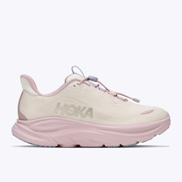 HOKA Clifton 11 GLM GORE-TEX Women's Waterproof Running Shoes Alabaster/Pink Opal