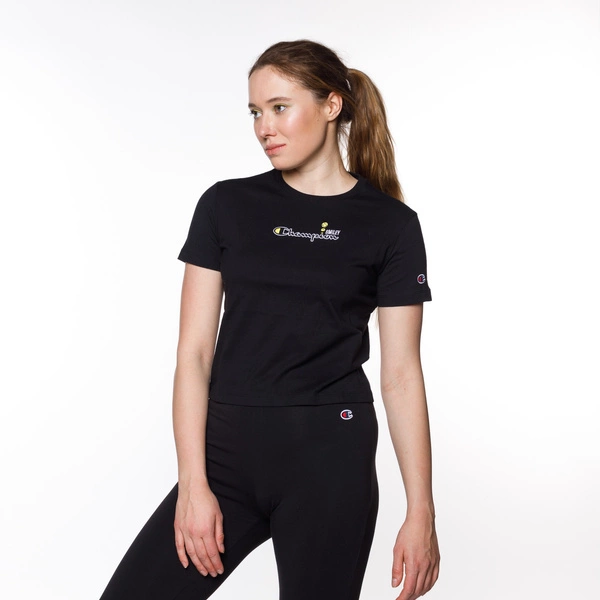 Champion WMNS Crewneck T-SHIRT BLACK